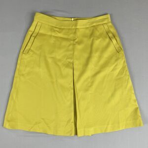 Massimo Dutti Portugal Mini Skirt Women's Size 6 Chartreuse Yellow Careerchic